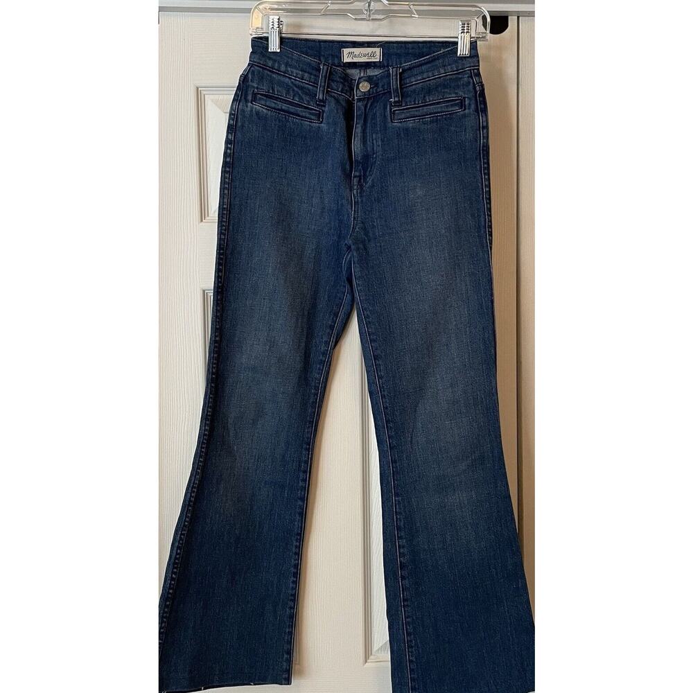 Madewell Jeans Women’s Flea Market Flare Dark Wash Size 25x29 Western‎ Cowgirl